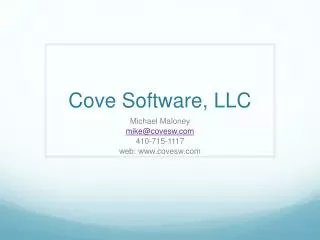 Cove Software, LLC