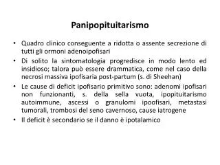 panipopituitarismo