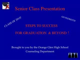 Senior Class Presentation