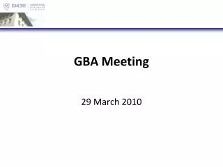 GBA Meeting