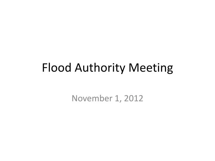 flood authority meeting