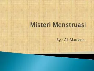 misteri menstruasi