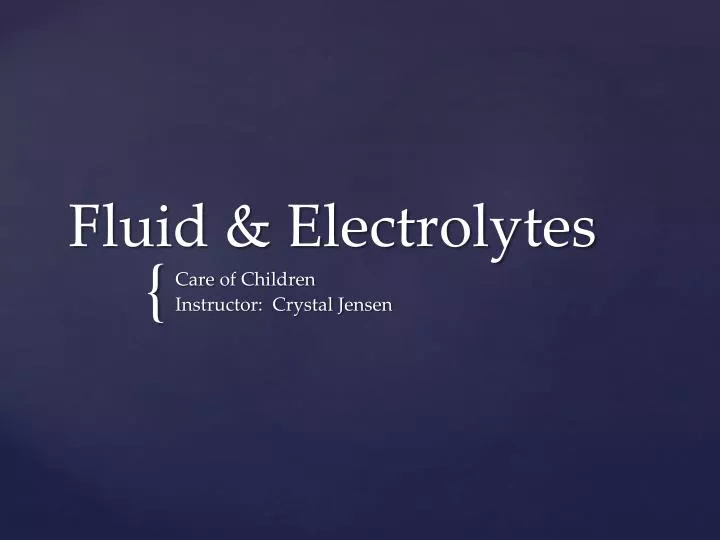 fluid electrolytes