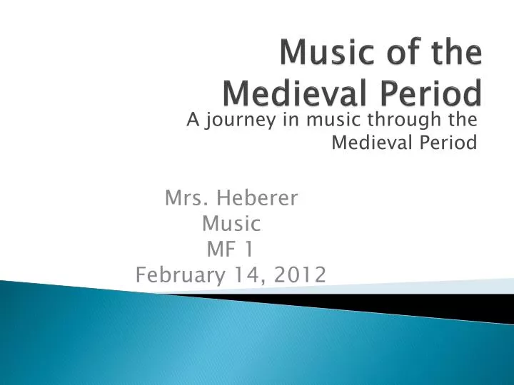 music of the medieval period