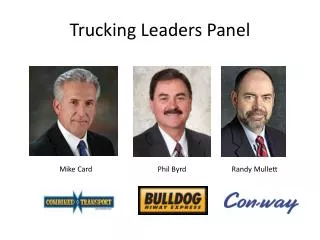 Trucking Leaders Panel