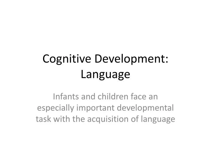 cognitive development language