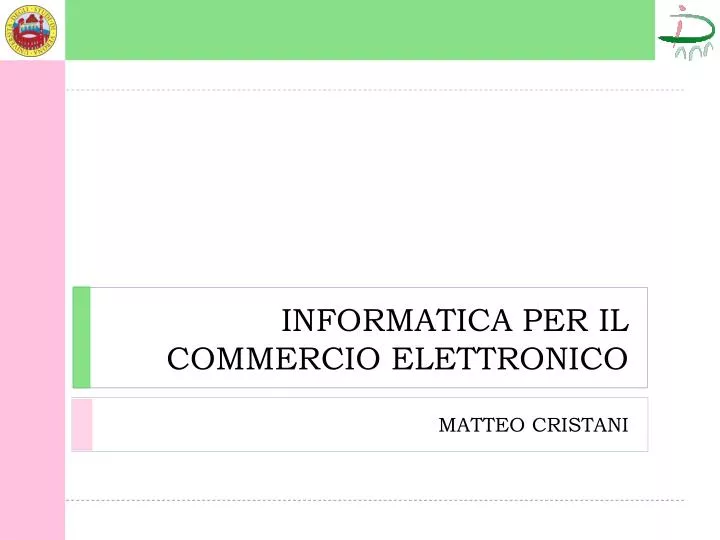 informatica per il commercio elettronico