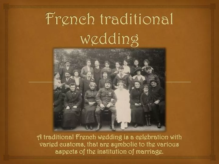 french traditional wedding