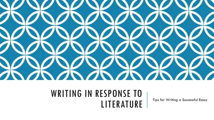 writing in response to literature