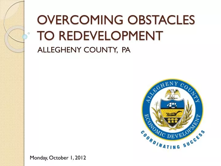 overcoming obstacles to redevelopment