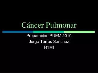 c ncer pulmonar