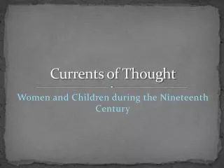 Currents of Thought