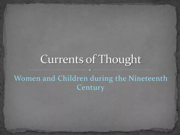 currents of thought