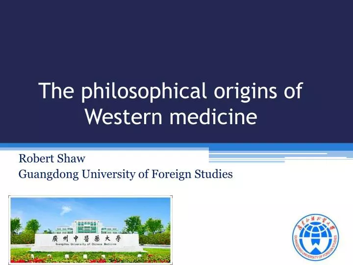 the philosophical origins of western medicine