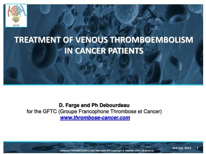 treatment of venous thromboembolism in cancer patients