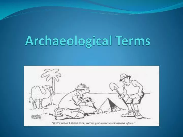 archaeological terms