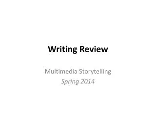 Writing Review