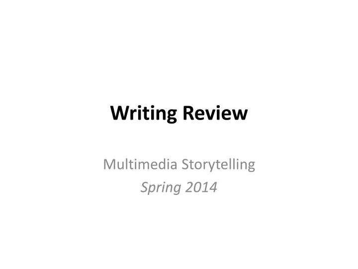 writing review