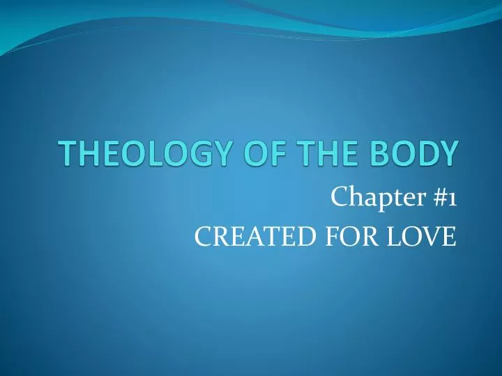 theology of the body