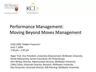 Performance Management: Moving Beyond Moves Management