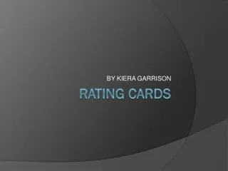 RATING CARDS