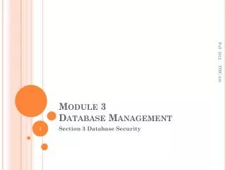Module 3 Database Management