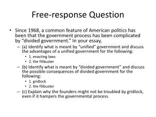 free response question