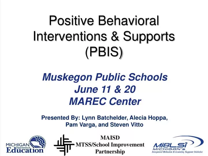 positive behavioral interventions supports pbis