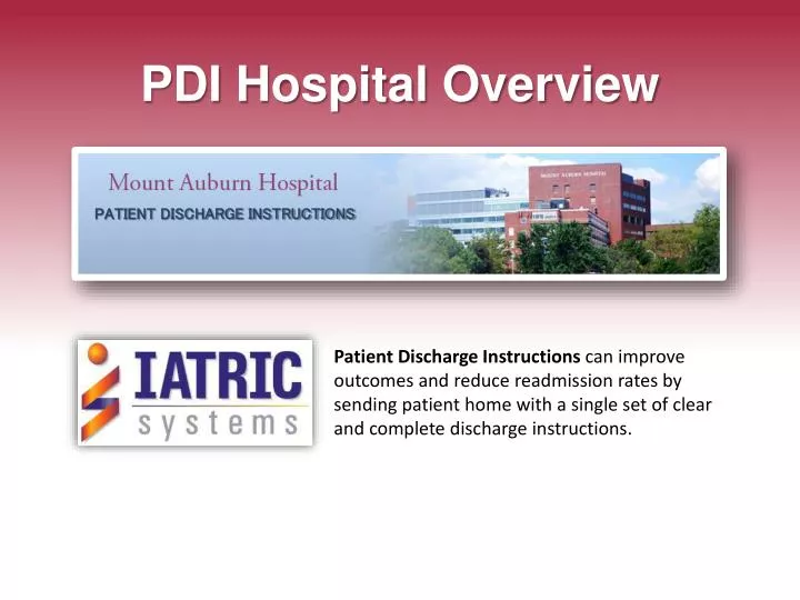 pdi hospital overview