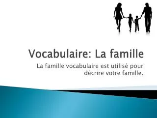Vocabulaire : La famille