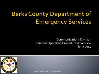 Berks County Department of Emergency Services