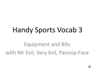 Handy Sports Vocab 3