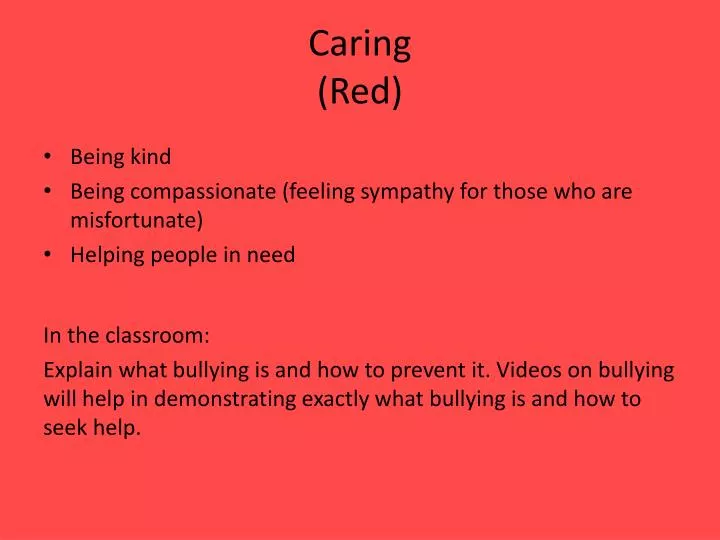 caring red