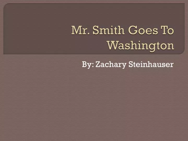 mr smith goes to washington