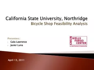 California State University, Northridge Bicycle Shop Feasibility Analysis