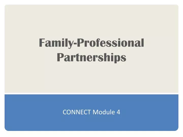 family professional partnerships