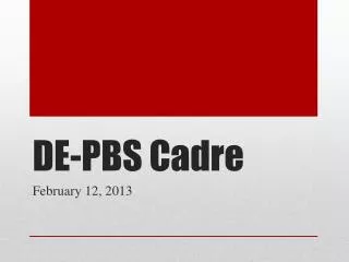 DE-PBS Cadre