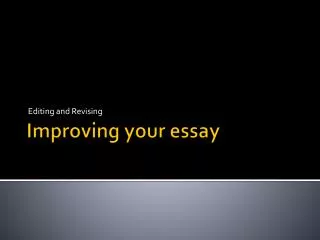 editing and revising