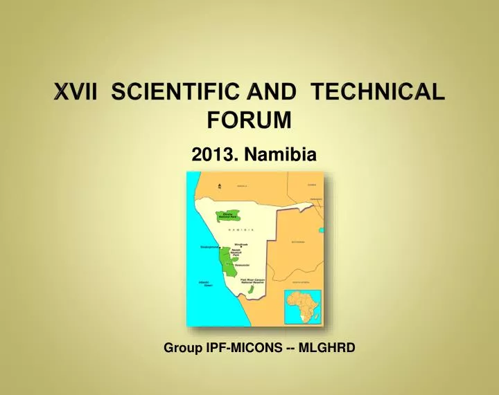 xvii scientific and technical forum
