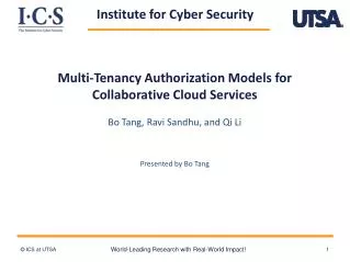 Multi-Tenancy Authorization Models for Collaborative Cloud Services