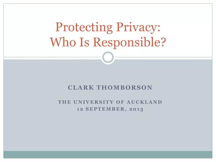 protecting privacy who is responsible