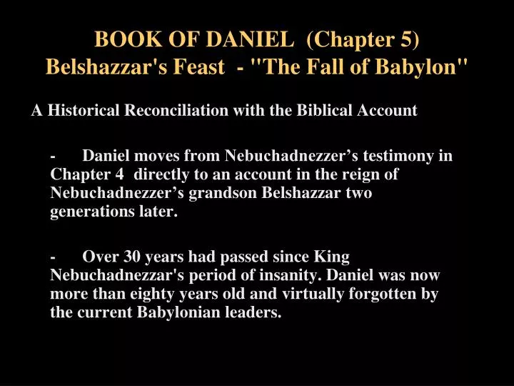 book of daniel chapter 5 belshazzar s feast the fall of babylon