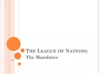 The League of Nations: