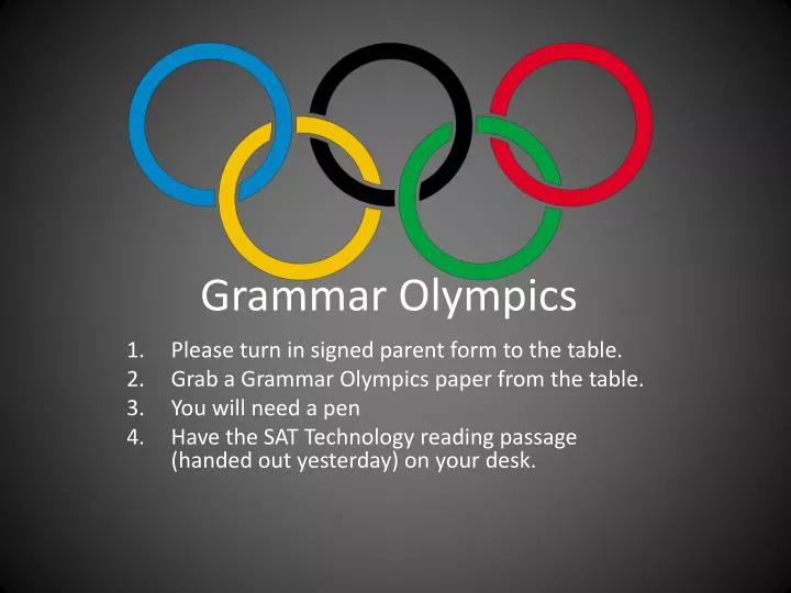 grammar olympics