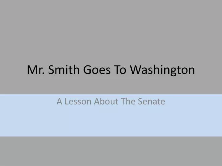 mr smith goes to washington