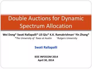 Double Auctions for Dynamic Spectrum Allocation