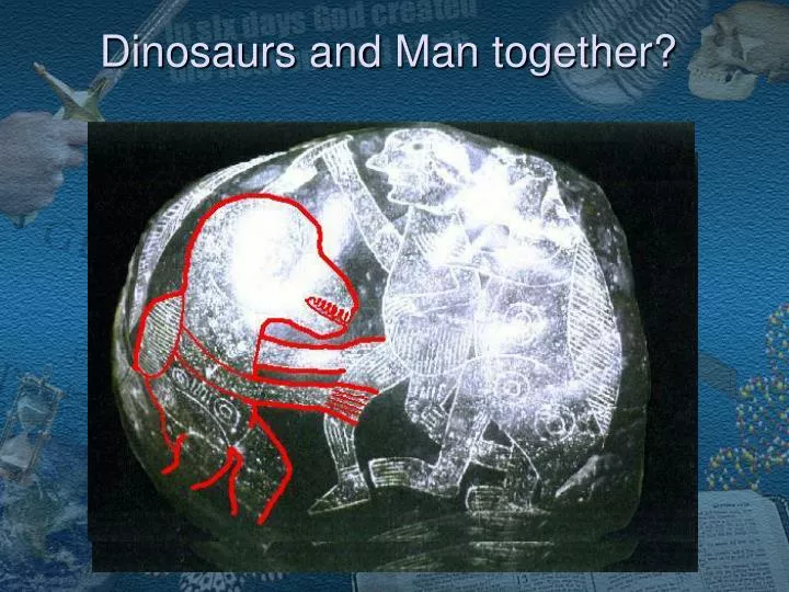 dinosaurs and man together