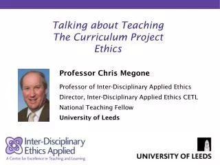 Talking about Teaching The Curriculum Project Ethics