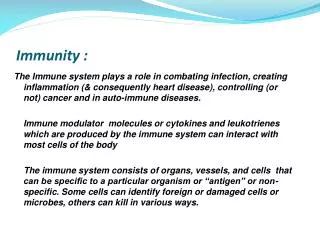 Immunity :