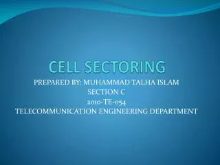 CELL SECTORING